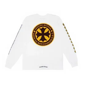 Beyaz Chrome Hearts Uzun Kollu
