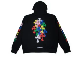 CH Script Çok Renkli Cross Cemetery Fermuarlı Kapüşonlu Sweatshirt