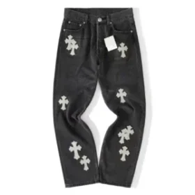 Chrome Hearts Beyaz Cross Patch Denim Jeanler