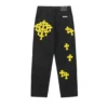 Chrome Hearts Eskitilmiş Sarı Jean