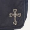 Chrome Hearts Filigree Cross Süslemeli Deri Postacı Çantası