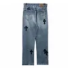Chrome Hearts Graffiti Kırmızı Dudaklı Jeanler
