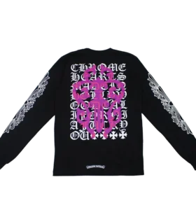 Chrome Hearts Göz Tablosu Pembe Dagger Uzun Kollu Tişört
