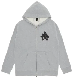 Chrome Hearts Üç Katlı Deri Çapraz Fermuarlı Kapüşonlu Kapüşonlular