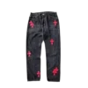 Chrome Hearts Kırmızı Cross Patch Jeanler