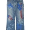 Chrome Hearts Levi’s Şablonlu Cross Patch Jeanler