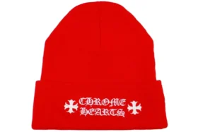 Chrome Hearts Logo Beanie Kırmızı
