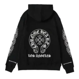 Chrome Hearts Los Angeles Fermuarlı Kapüşonlu Sweatshirt Siyah