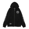 Chrome Hearts Los Angeles Fermuarlı Kapüşonlu Sweatshirt Siyah