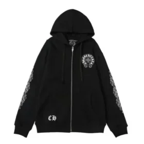 Chrome Hearts Los Angeles Fermuarlı Kapüşonlu Sweatshirt Siyah