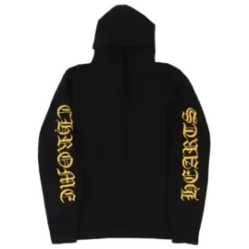 Chrome Hearts Nakışlı Kaşmir Kapüşonlu Kapüşonlu Sweatshirt Siyah