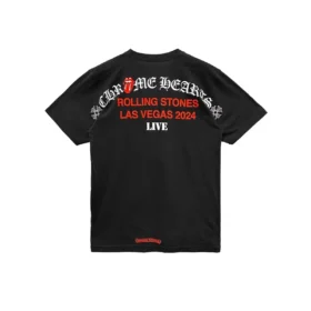 Chrome Hearts Vegas Rolling Stones Tongue Siyah Tişört