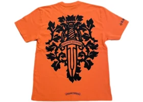 Chrome Hearts Vine Dagger Tişört Turuncu Siyah