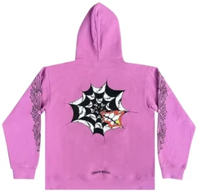 Chrome Hearts X Matty Boy Web Kapüşonlu Sweatshirt Mor
