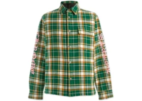 Chrome Hearts Yeşil Flanel Erkek Gömleği