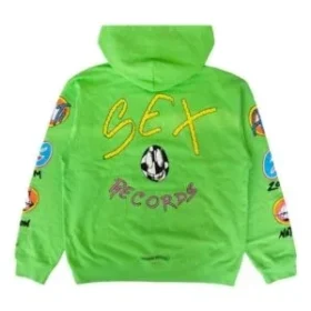 Chrome Hearts Yeşil Matty Boy Sex Records Kapüşonlular