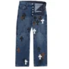 Lemandik Düz Paça Jean Cross Patch