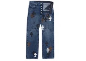 Lemandik Düz Paça Jean Cross Patch