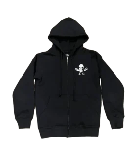 Nadir CH Foti İskelet Daire Logolu Fermuarlı Kapüşonlu Sweatshirt