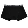 Siyah ve Beyaz Jakarlı Siyah Pamuklu Boxer