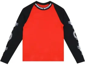 Siyah ve Kırmızı Chrome Hearts Gömlek